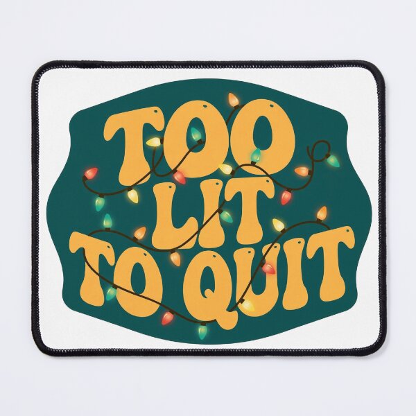 Item preview, Too Lit To Quit Funny Christmas Lights Shirt designed and sold by KERK Art and Design.