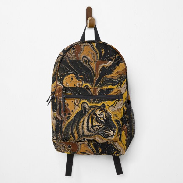 Item preview, Golden Tiger Fluid Art - Abstract Luxury Wildlife Design designed and sold by Breezes-of-Ida.