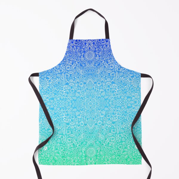 Item preview, Electric Blue Turquoise Mint Gradient Mandala Pattern designed and sold by FioreDiCiliegio.