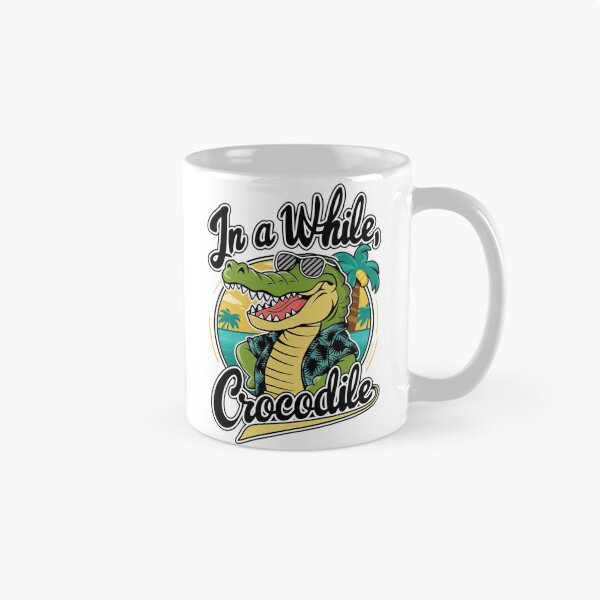 Item preview, In A While Crocodile - Funny Summer Beach Crocodile With Sunglasses designed and sold by the wellness script.