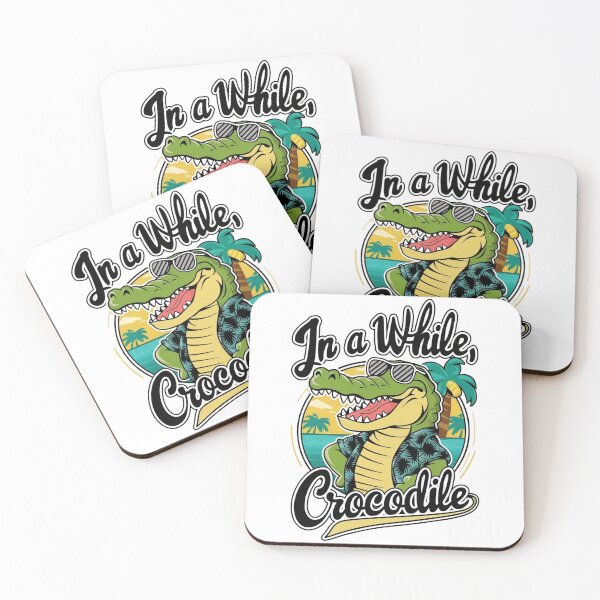Item preview, In A While Crocodile - Funny Summer Beach Crocodile With Sunglasses designed and sold by the wellness script.