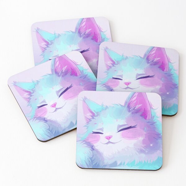 Item preview, Dreamy Carefree cotton candy fluffy cat  designed and sold by augustinet.