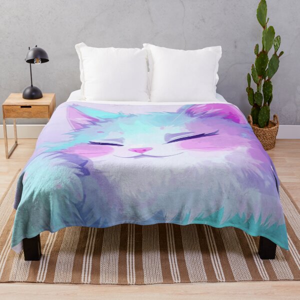 Item preview, Dreamy Carefree cotton candy fluffy cat  designed and sold by augustinet.