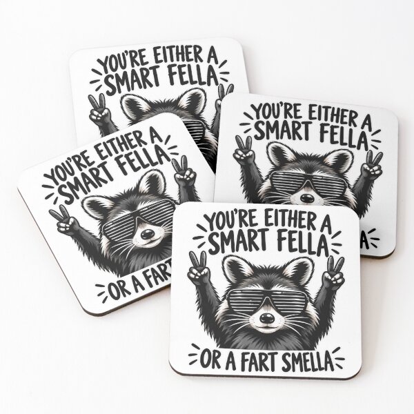 Item preview, Funny Smart Fella Fart Smella Raccoon Humor Saying designed and sold by MotivaChic.