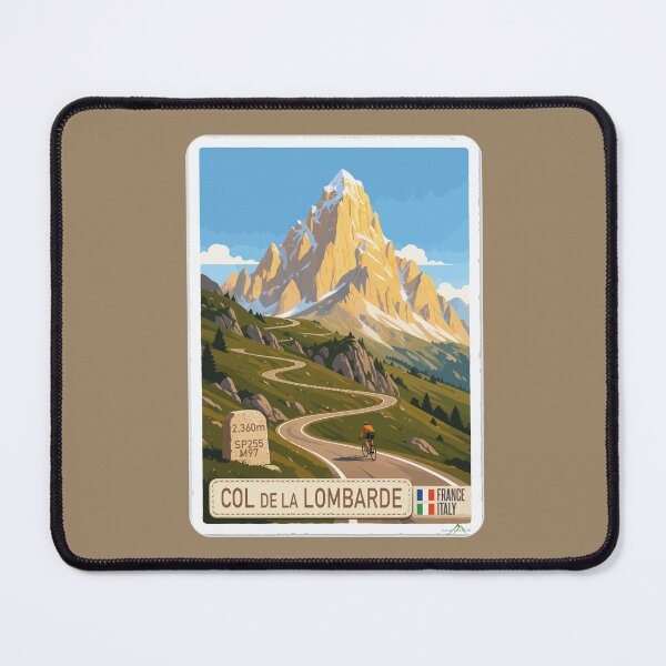 Item preview, Col de la Lombarde Colle della Lombarda France Italy Cycling Sticker TShirt 01 designed and sold by OuterShellUK.