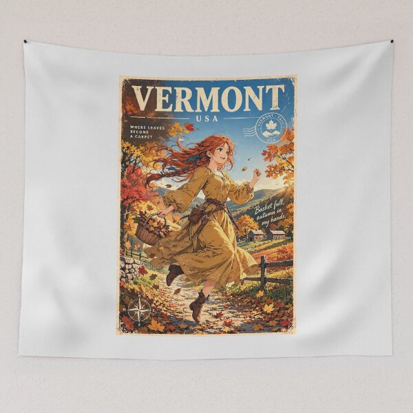 Item preview, USA, Vermont Autumn - Jumping Into Vermont Autumn designed and sold by DibujandoPorfa.