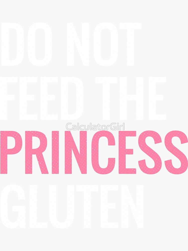 "Pink Gluten Free Princess " Sticker for Sale by Redbubble