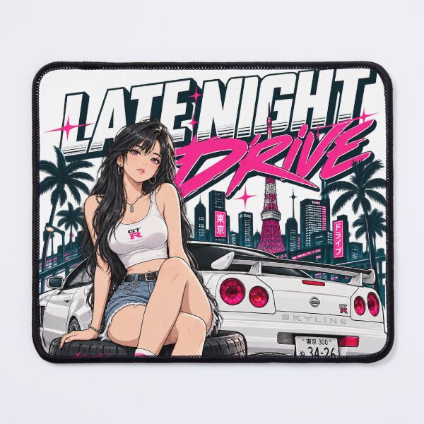Item preview, Japanese Street Racing Girl Car Art designed and sold by NzrProcreate.