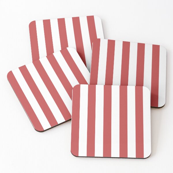 Item preview, Cabana stripes in brick red and white designed and sold by RishabhArts1.