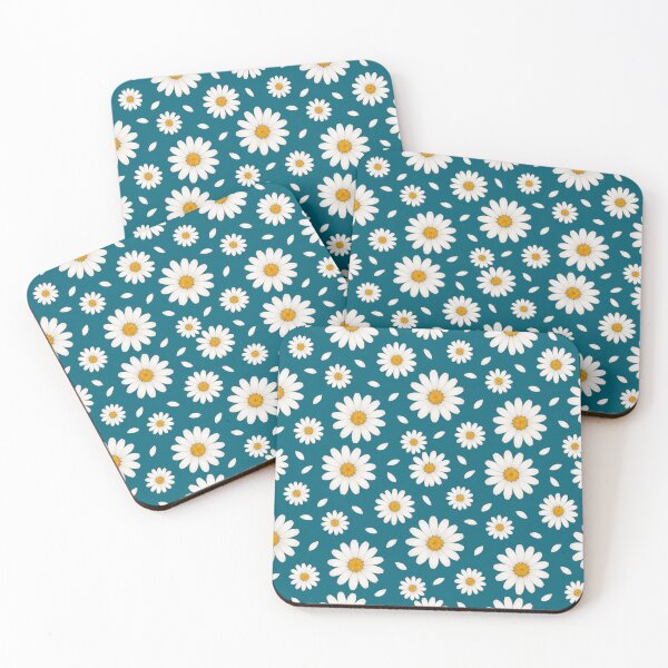 Item preview, White Daisy Flower Pattern designed and sold by Kathy Kuczek.