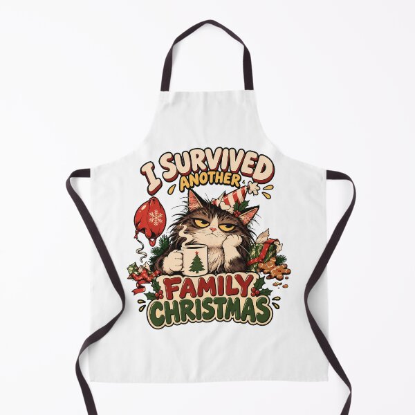 Item preview, Christmas Survivor Grumpy Feline Family Humor designed and sold by chattsuede.