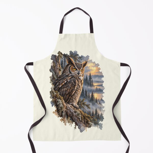 Item preview, Great Horned Owl – Moon Over the Wild designed and sold by SusanSweetArt.