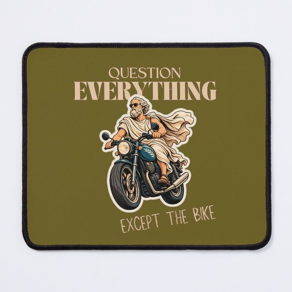 Item preview, Socrates Question Everything Except Bike Funny Philosophy Sticker designed and sold by KaBaRen.