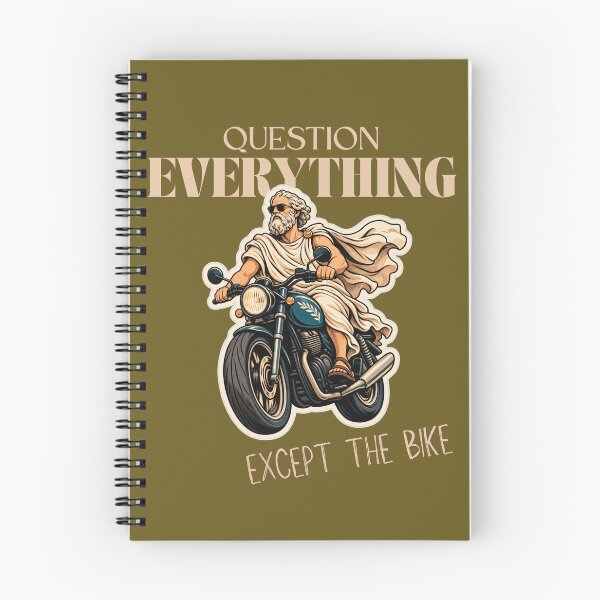 Item preview, Socrates Question Everything Except Bike Funny Philosophy Sticker designed and sold by KaBaRen.