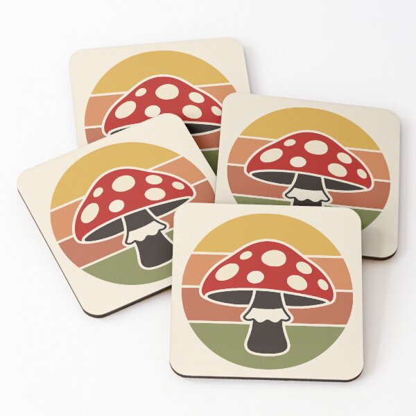 Item preview, Retro Mushroom Sunset 70s Cottagecore Aesthetic designed and sold by MavtM.