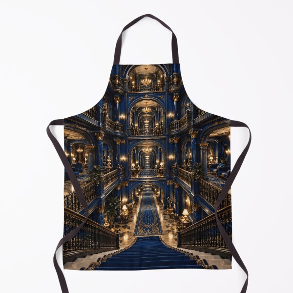 Item preview, Dark Blue Luxury Palace Interior Gothic Mansion Architecture Art designed and sold by IRON SIREN.
