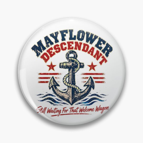 Item preview, Mayflower Descendant Vintage Anchor Graphic History Humor designed and sold by chattsuede.