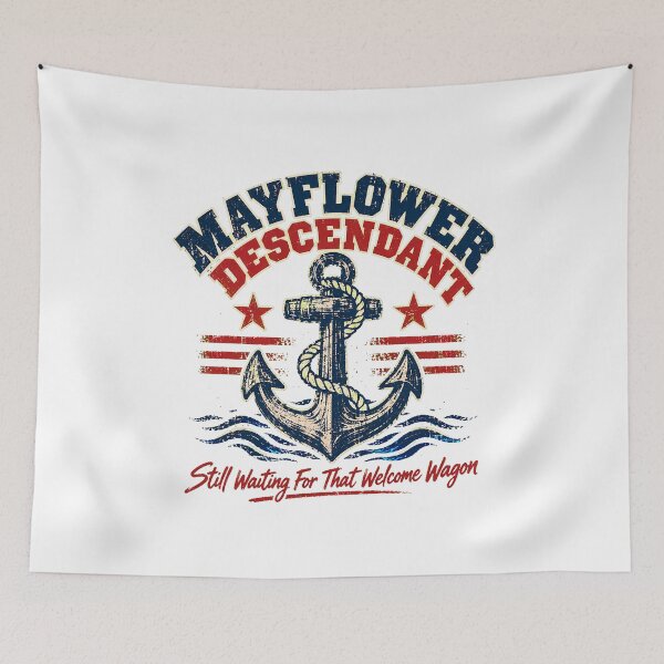 Item preview, Mayflower Descendant Vintage Anchor Graphic History Humor designed and sold by chattsuede.