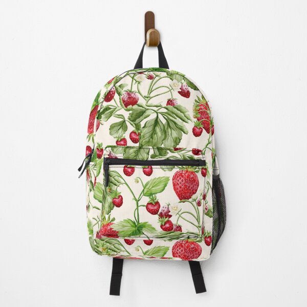 Item preview, Watercolor Strawberry Vines and Blossoms on Cream designed and sold by Nobody Shadow Art.