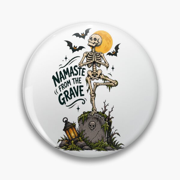 Item preview, Gothic Yogi Skeleton Tree Pose Dark Humor designed and sold by chattsuede.