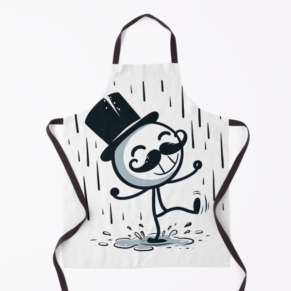 Item preview, Joyful Rain Dance - Happy Mustache Stickman designed and sold by StickyGuys.