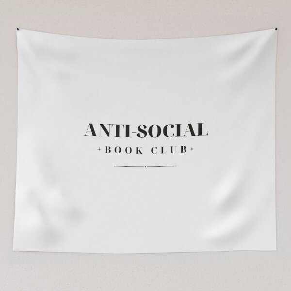 Item preview, Anti-Social Book Club — Funny Bookish Design (Black) designed and sold by WellReadThreadz.