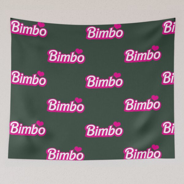 Item preview, Bimbo in cute little dolly doll font Oversized T-Shirt designed and sold by OldmapsZZ.