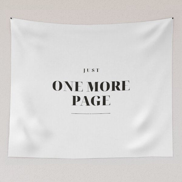 Item preview, Just One More Page — Book Lover Typography (Black) designed and sold by WellReadThreadz.