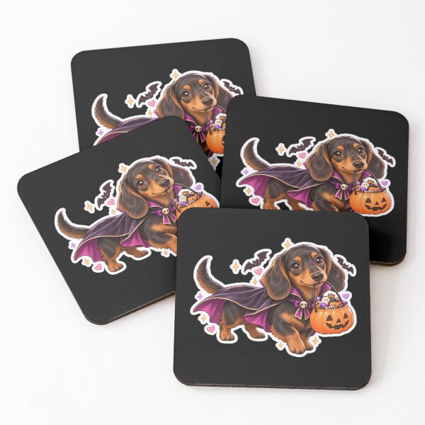 Item preview, Kawaii Dachshund Vampire Halloween designed and sold by Christiana-Art.