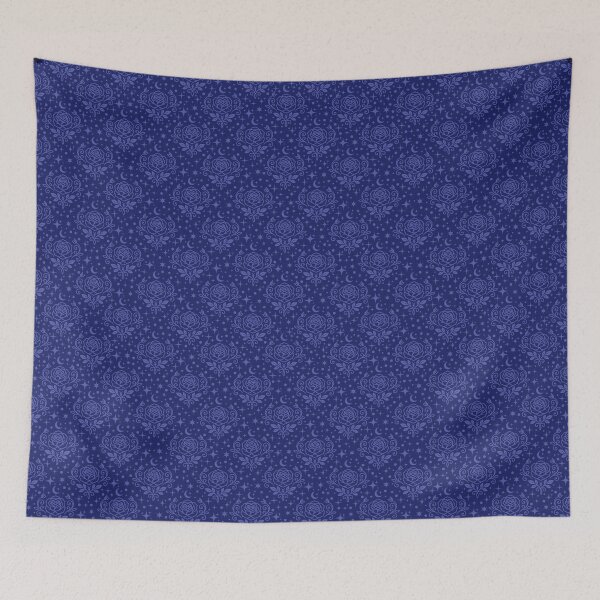 Item preview, Blue Roses, Stars & Dots on Dark Blue  designed and sold by KSimpson838.