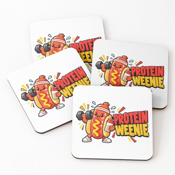 Item preview, Protein Weenie Flexing Gym Dog Fitness Humor designed and sold by chattsuede.
