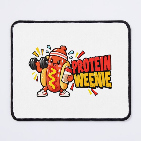 Item preview, Protein Weenie Flexing Gym Dog Fitness Humor designed and sold by chattsuede.
