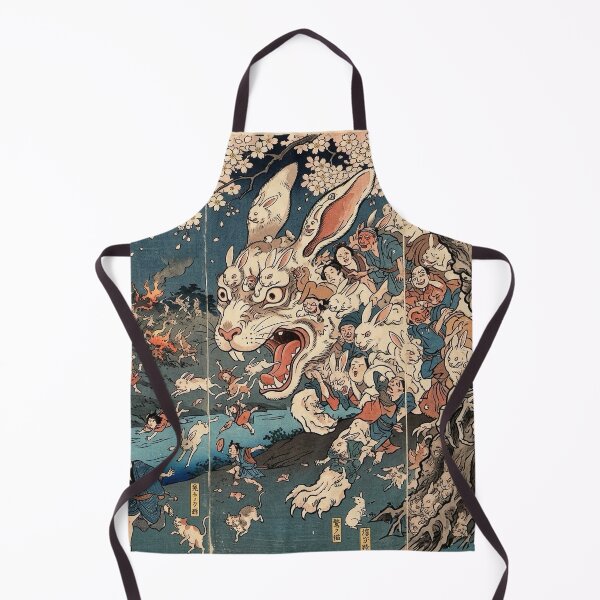 Item preview, Giant Monster Rabbit and Treant Yokai - Ukiyo-e Woodblock Style designed and sold by manbou-japan.