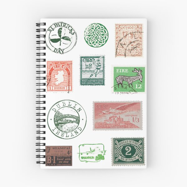 Item preview, Vintage Ireland Postage Stamps and Postmarks Collection designed and sold by Aina Giménez.
