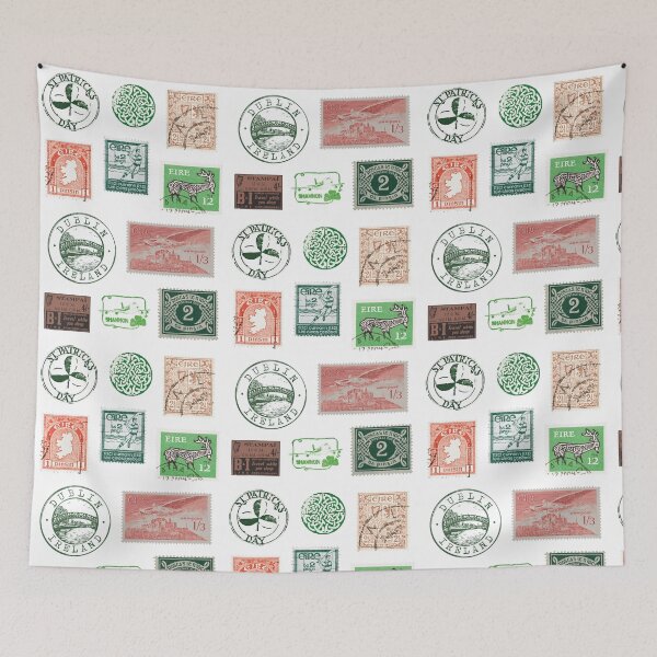 Item preview, Vintage Ireland Postage Stamps and Postmarks Collection designed and sold by Aina Giménez.