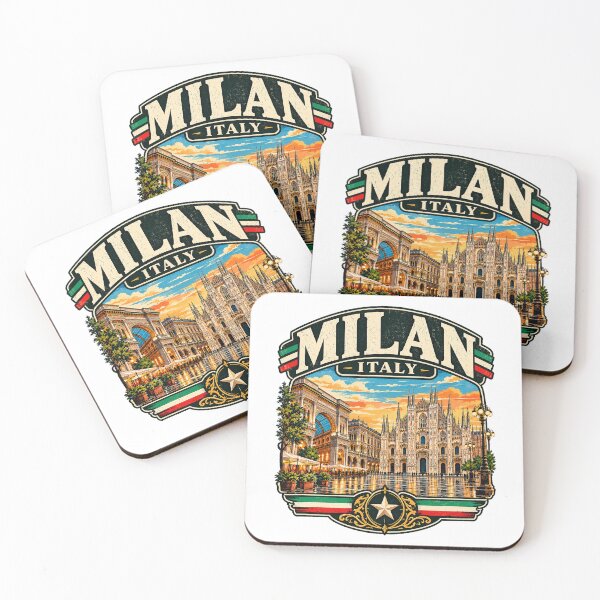 Item preview, Milan Italy Vintage Travel Art – Duomo di Milano Retro Italian Graphic designed and sold by Retroteez.