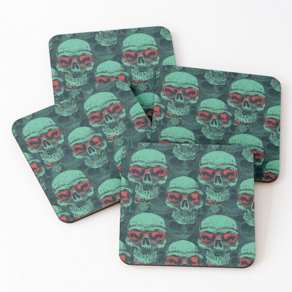 Item preview, Retro Skull Sunglasses Repeat Pattern Gothic Halloween Skeleton designed and sold by JRRTs.