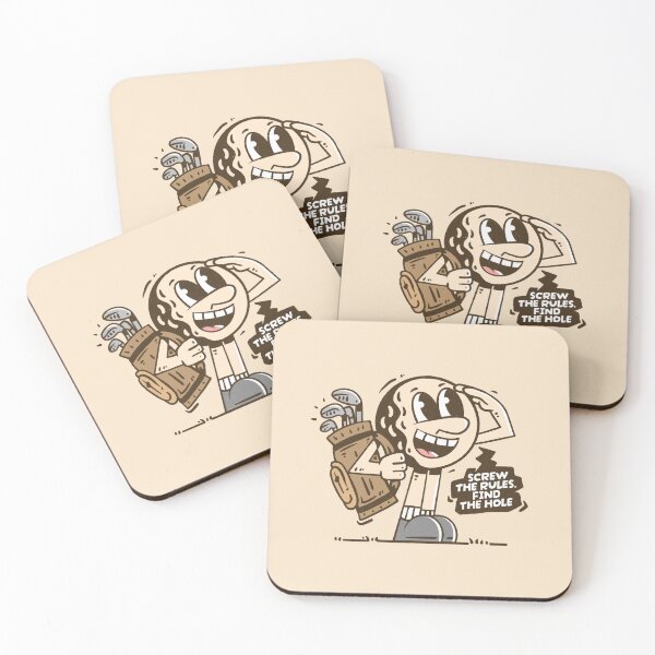 Item preview, Screw The Rules Find The Hole - Vintage Golf Ball Mascot designed and sold by adipra.