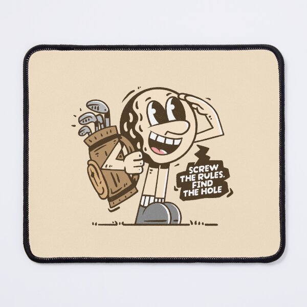 Item preview, Screw The Rules Find The Hole - Vintage Golf Ball Mascot designed and sold by adipra.