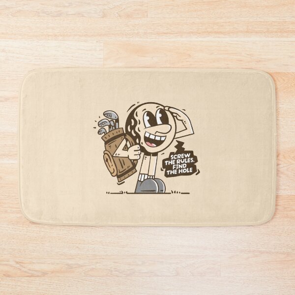 Item preview, Screw The Rules Find The Hole - Vintage Golf Ball Mascot designed and sold by adipra.