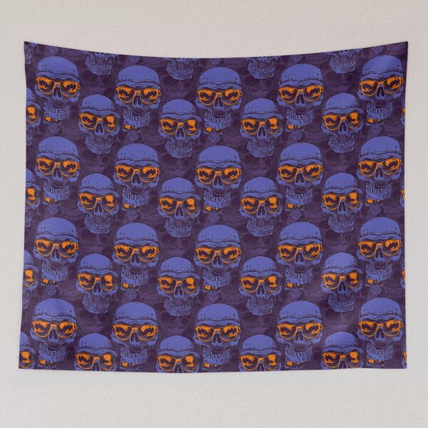 Item preview, Retro Skull Sunglasses Repeat Pattern Gothic Halloween Skeleton designed and sold by JRRTs.