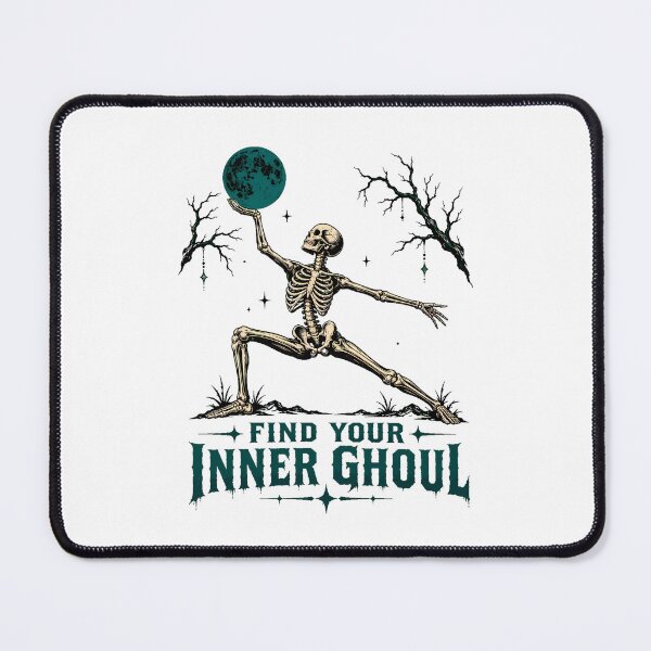 Item preview, Skeleton Yoga Warrior Moon Gothic Halloween designed and sold by chattsuede.