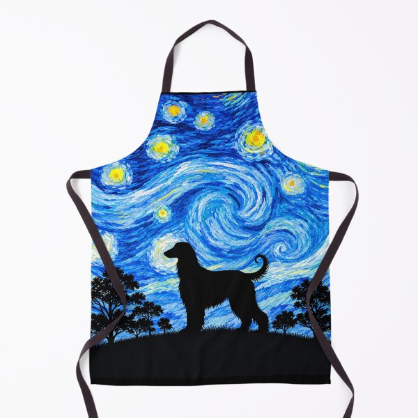 Item preview, Funny Afghan Hound Dog Starry Night Painting Moon Star Mom Dad Kids designed and sold by FurryHavenPH.