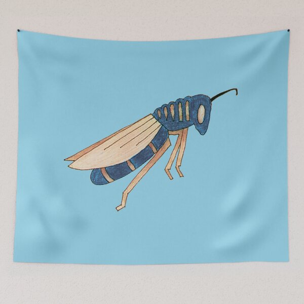 Item preview, Stylized Blue Fly Illustration  Hand Drawn Insect Art designed and sold by Ihor Ivanov.