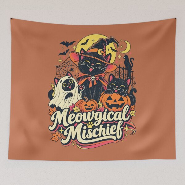 Item preview, Vintage Black Cat Halloween Party designed and sold by Artistikastore.