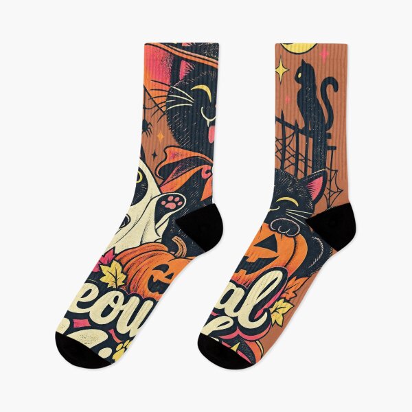 Artikelvorschau, Vintage Schwarze Katze Halloween Lustig entworfen und verkauft von Artistikastore.