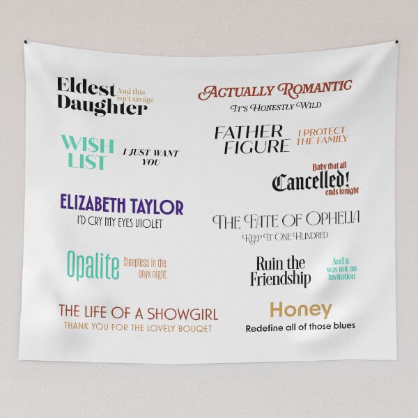 Item preview, The Life of a Showgirl Sticker Pack - Lyrics and songs designed and sold by taylorvinyls.