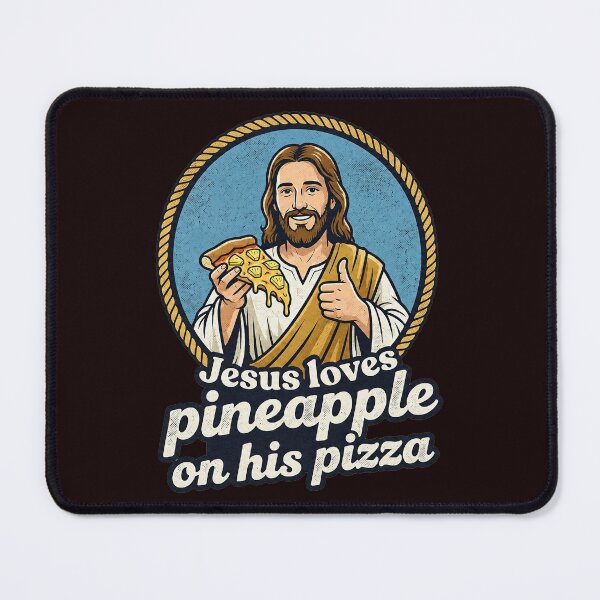 Item preview, Jesus Loves Pineapple on His Pizza designed and sold by FrozenFits.