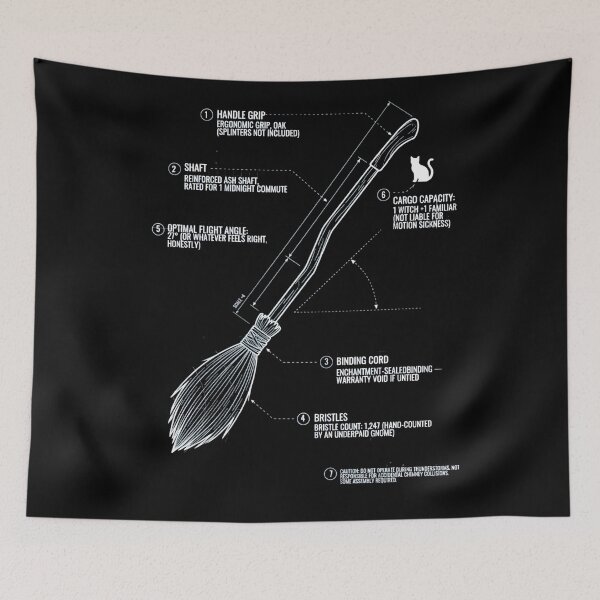 Item preview, Witch Broom Technical Blueprint designed and sold by DarkOriginArts.