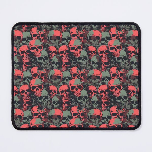 Item preview, Red and Green Skull Repeat Pattern Dark Gothic Halloween Horror designed and sold by JRRTs.